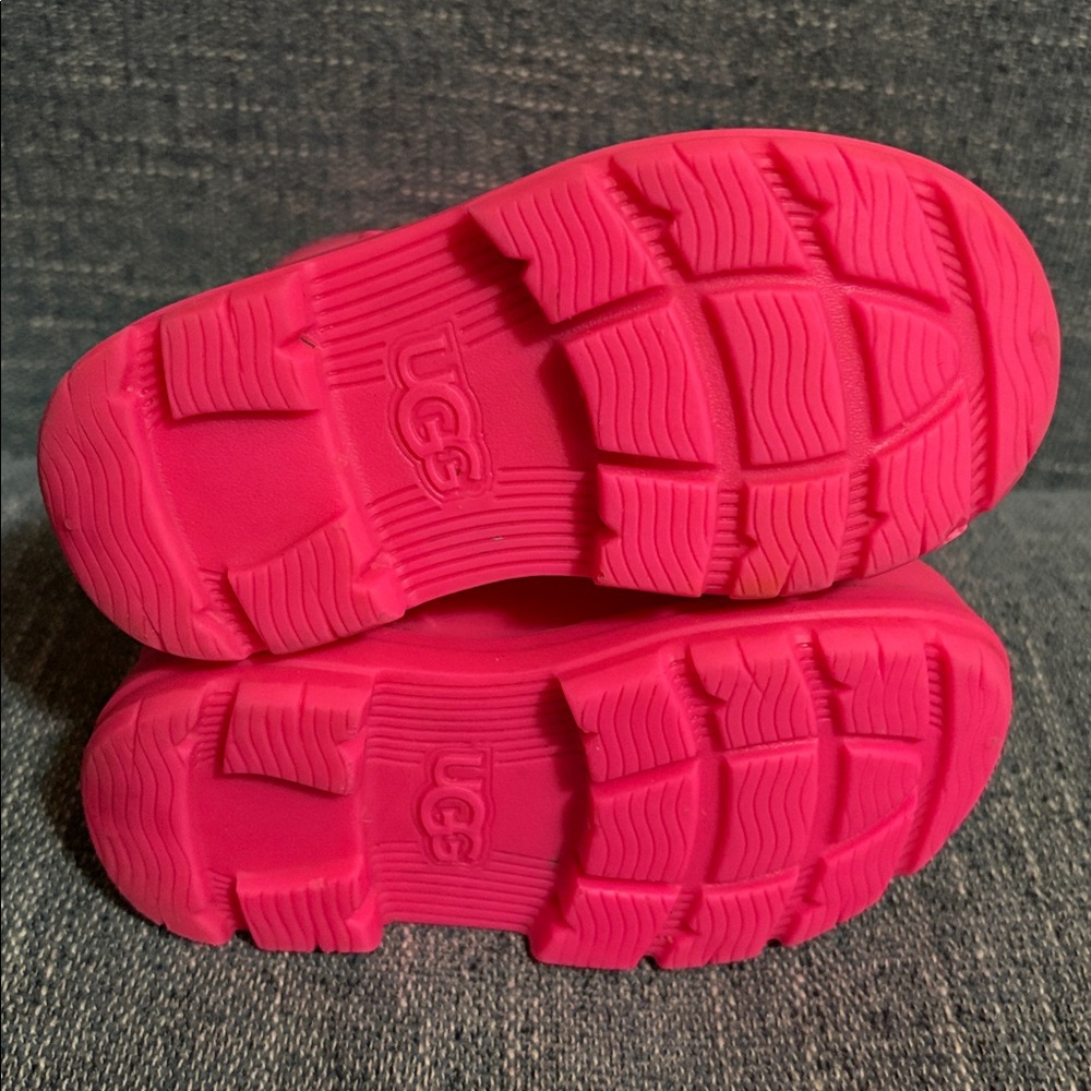 UGG Toddler Droplet Mid Pink Rain Boots - Picture 10 of 11